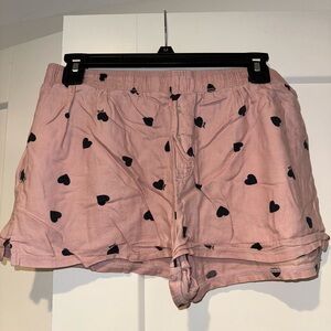 Pink Heart Victoria Secret PINK Pajama Shorts